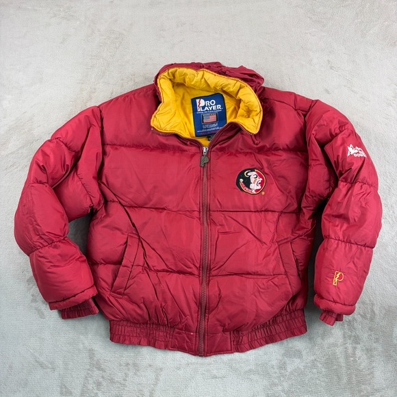 Vintage 90s Florida St Seminoles Pro Player Goose Down Puffer Jacket Men Large